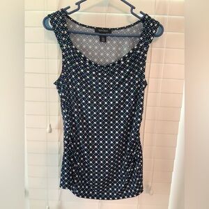 WHBM Sleeveless Drape Neck Top Size Medium